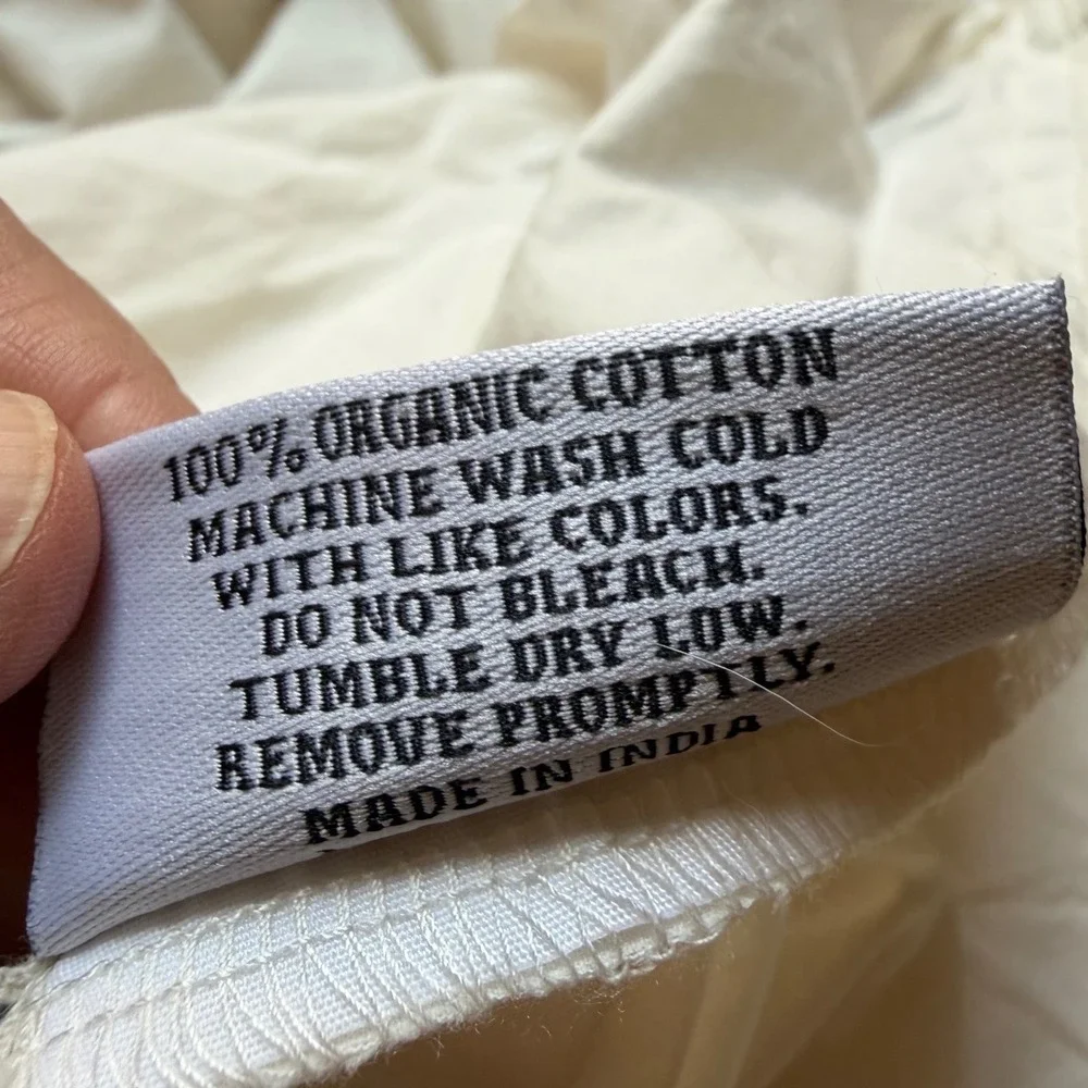 Quince Organic Cotton Duvet Cover Bedding Ivory Size King/Cal King Minimalist
